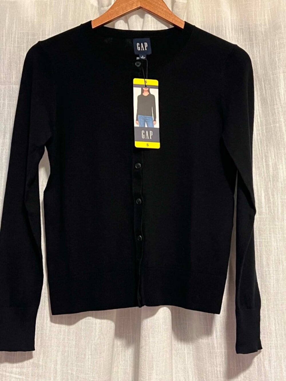 Gap Classic Crew Neck Cardigan Black Size S